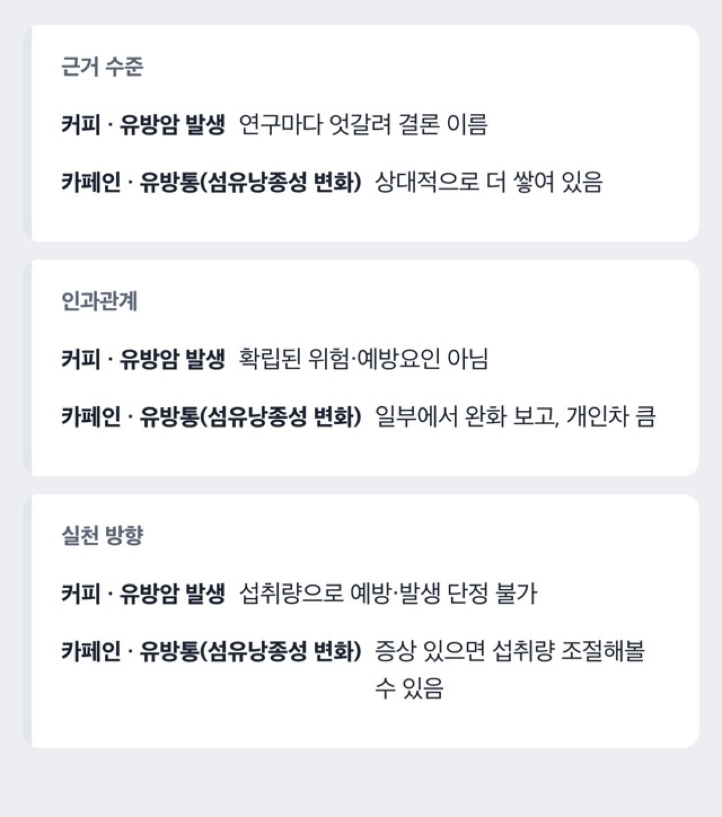 도해: 커피와 유방암, 근거는 어디까지일까요