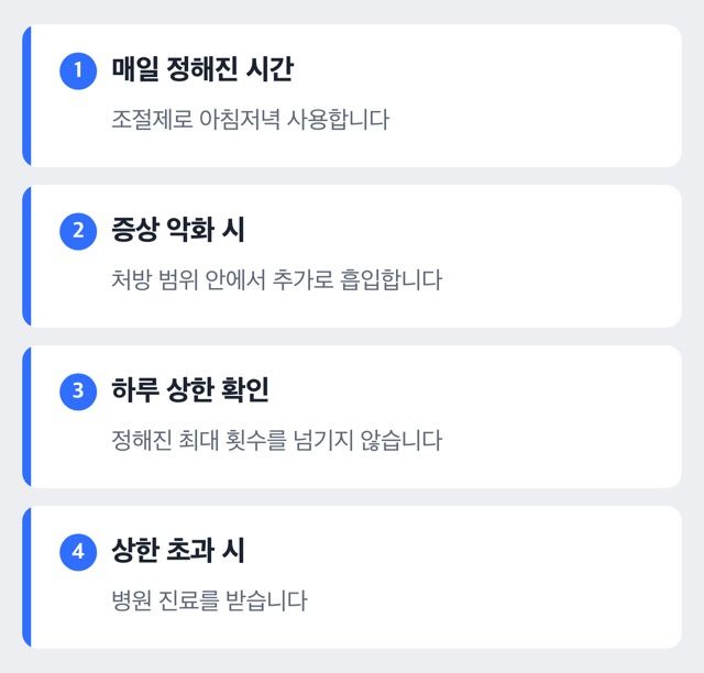 심비코트 SMART 요법 흐름 도식
