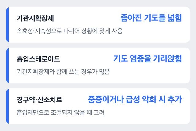 COPD 치료제 갈래 도해