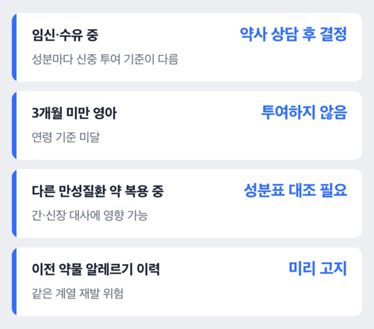 거담제를 먹을 때 특히 주의해야 하는 대상을 정리한 도해