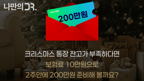 원더를 통해 크리스마스 선물 비용을 2주만에 마련할 수 있다.